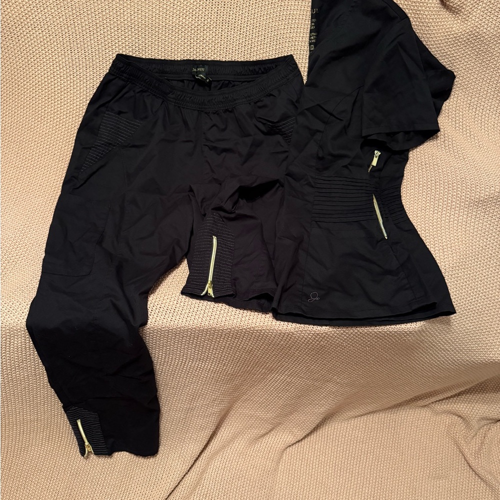 Jaanuu Black Women's Track Pants with Zip Accents